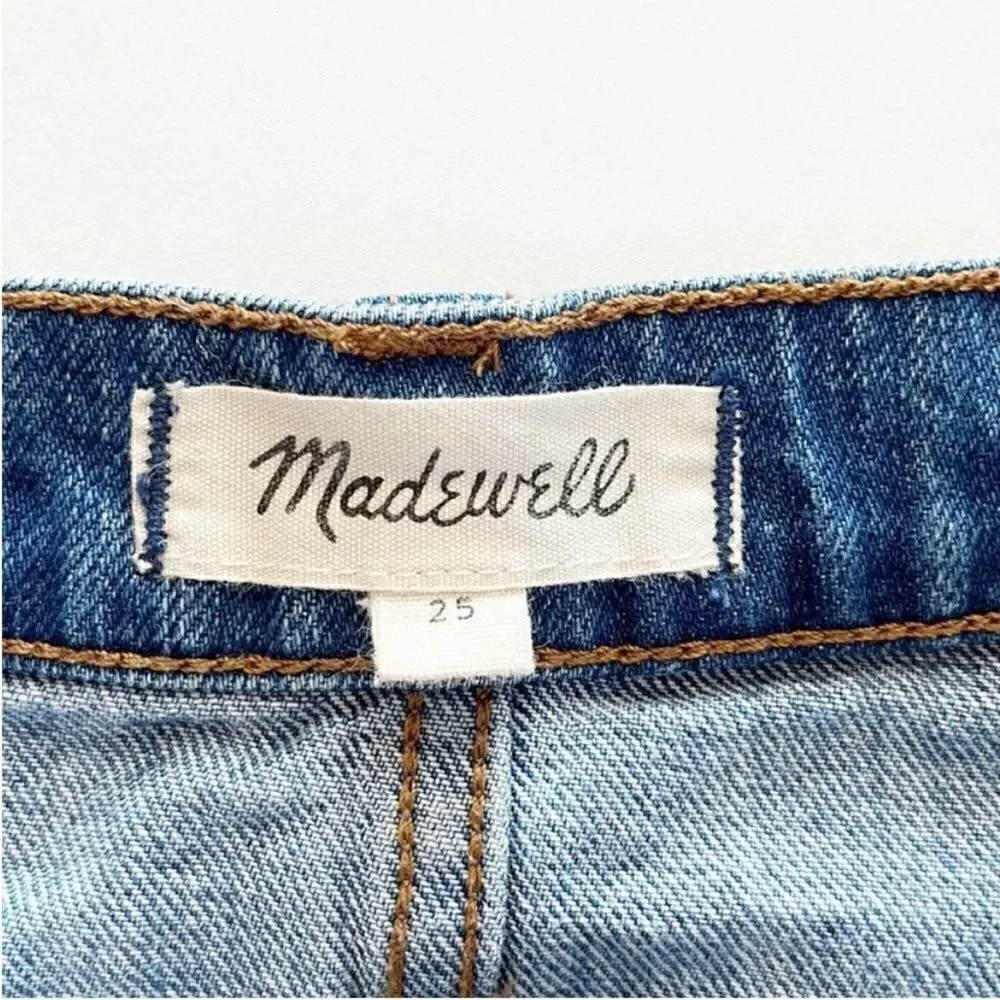 Madewell Rigid Denim A-Line Mini Skirt Pieced Edition